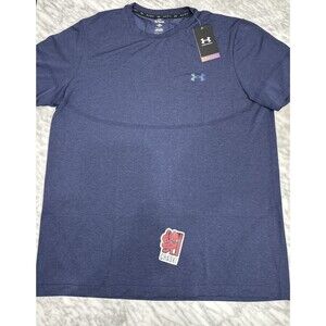 Under Armour UA Rush Jersey Fitted Seamless Legacy blue running Men's XL NEW